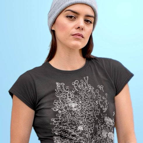 Bioluminescent Fungi North Spore T-Shirt